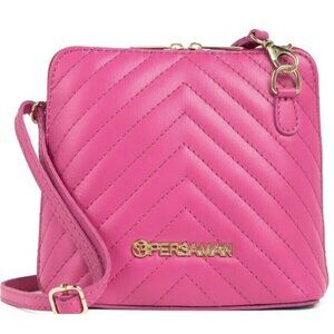 Persaman New York Demie 61 Quilted Crossbody Fuchsia Pink